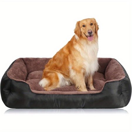 Large Dog Bed for Golden Retrievers - Soft, Durable Pet Bed with Anti-Slip Base, Plush Brown & Black Design, Perfect for Cozy Rest and Relaxation, Dog Bed for Large Dogs, Dog Bed for Outside, Relaxation Spot, Stylish Pet Furniture, Sturdy Construction